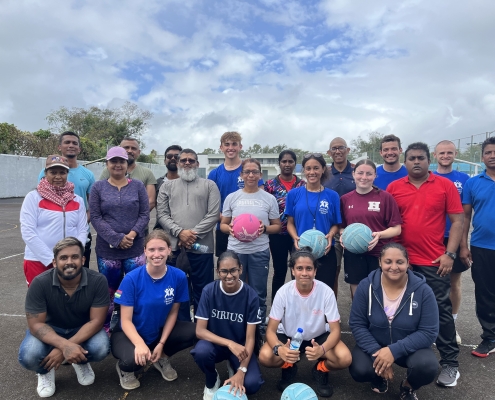 Team photo of PE Teacher learning Netball