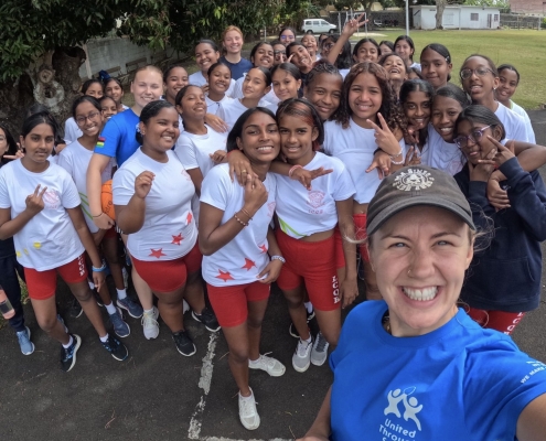 Group photos of netball session