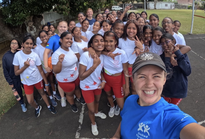 Group photos of netball session