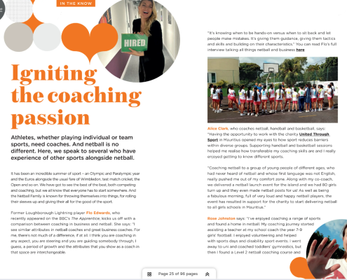 Magazine Article about UTS Mauritius Netball