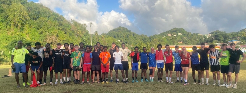 UK students vs Saint Lucia U16 football