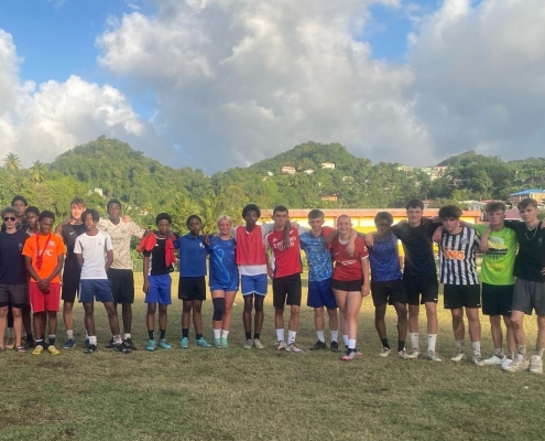 UK students vs Saint Lucia U16 football