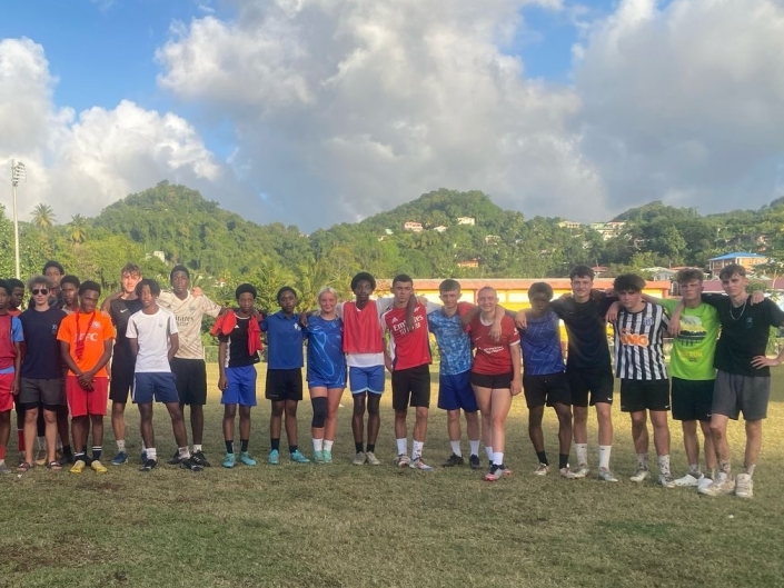 UK students vs Saint Lucia U16 football